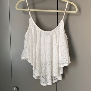 Cute white flowy tank